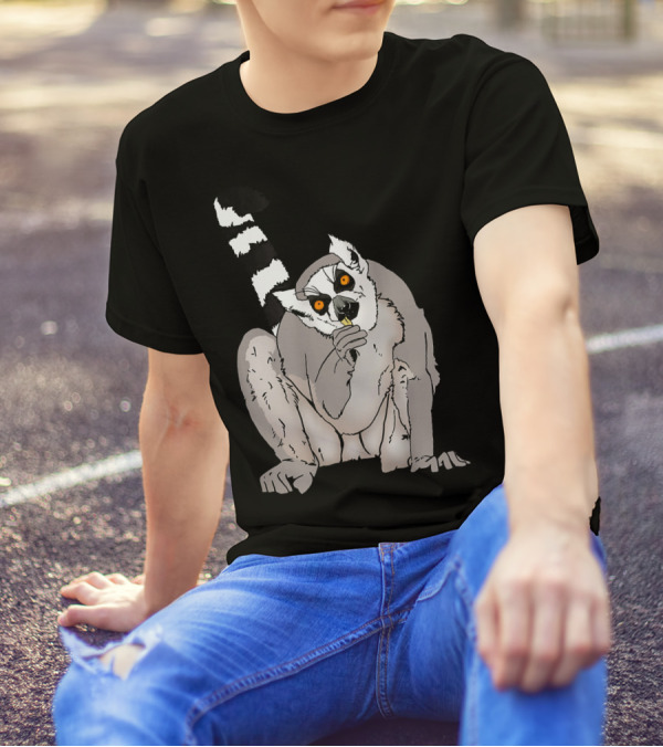 Funny Looking Lemur Idea For Lemurs With Orange Eyes Sitting T-Shirt