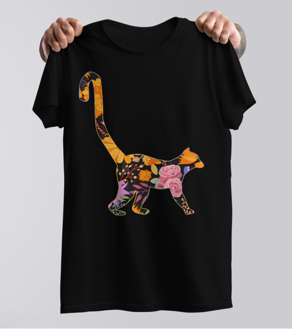 Vintage Retro Floral Flower Lemur Lover T-Shirt