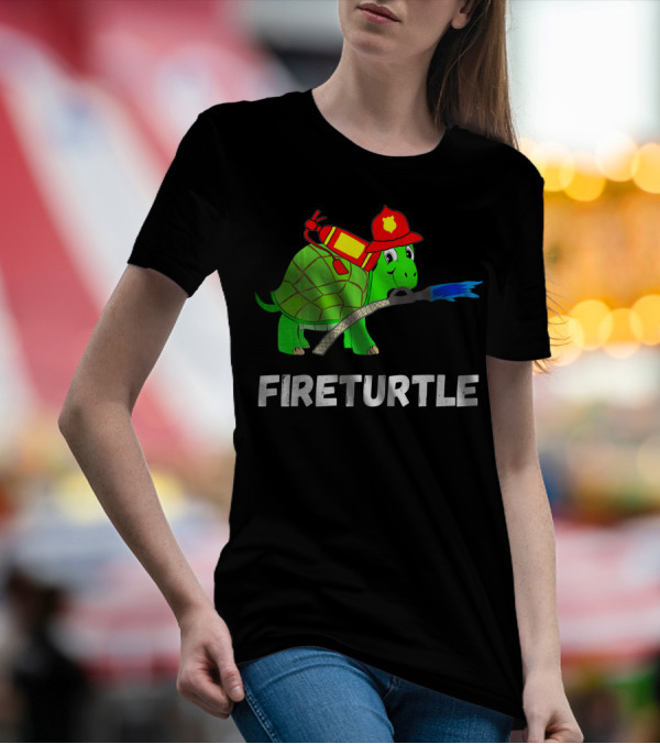 FIRETURTLE Fire Fighter Sea Turtle Tortoise Firefighter T-Shirt