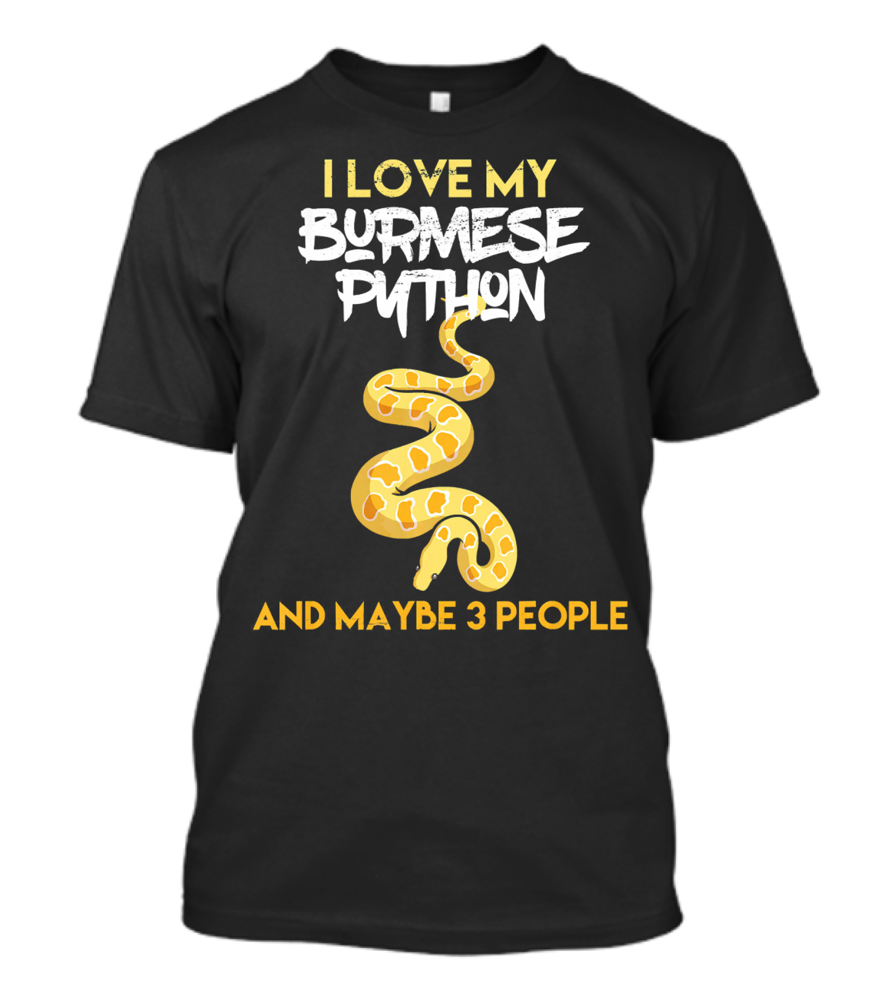 I Love My Burmese Python And Maybe 3 People T-Shirt