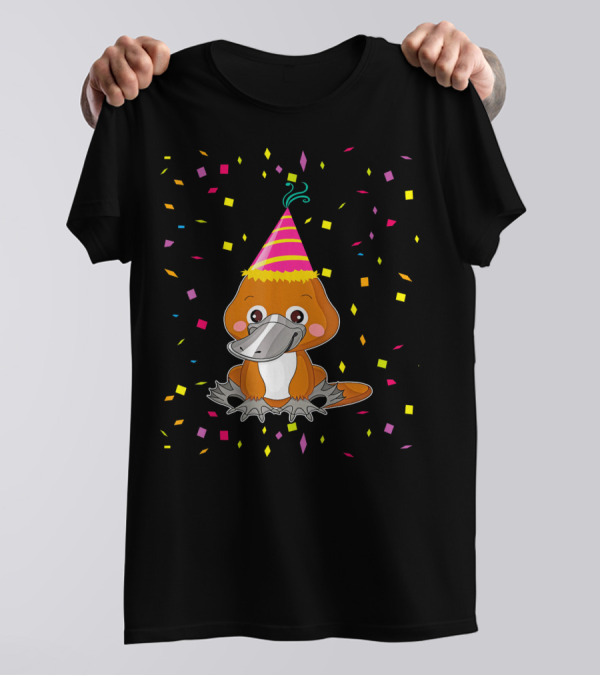 Birthday Party Platypus Confetti Fun T-Shirt