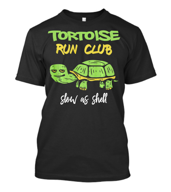 Tortoise Run Club Slow As Shell Marathon Running T-Shirt