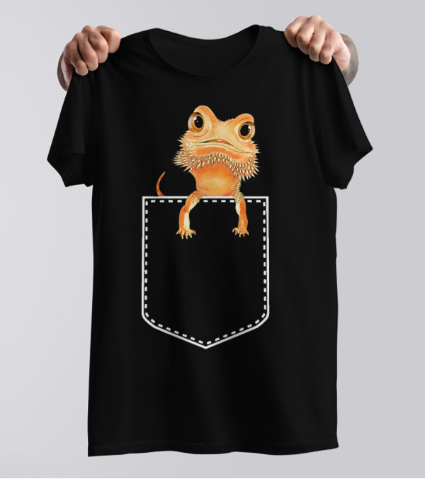 Funny Bearded Dragon Pocket Beardie Herp Reptile T-Shirt