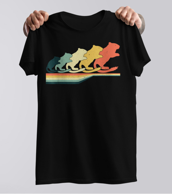 Retro Vintage Gerbil Rainbow T-Shirt