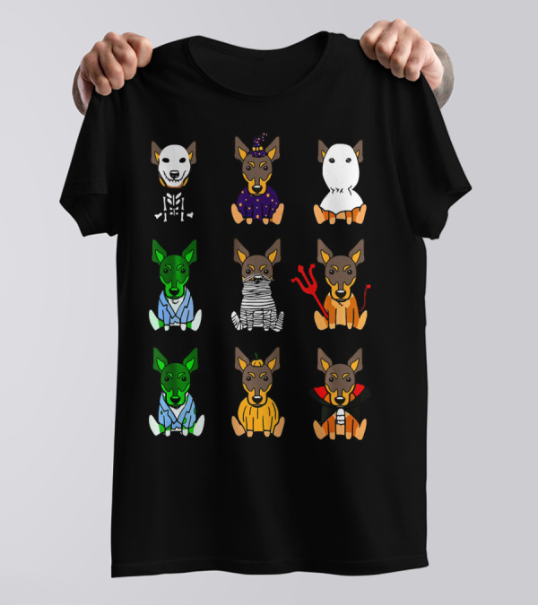 Miniature Pinscher Halloween Costumes Variety T-Shirt
