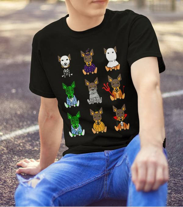 Miniature Pinscher Halloween Costumes Variety T-Shirt