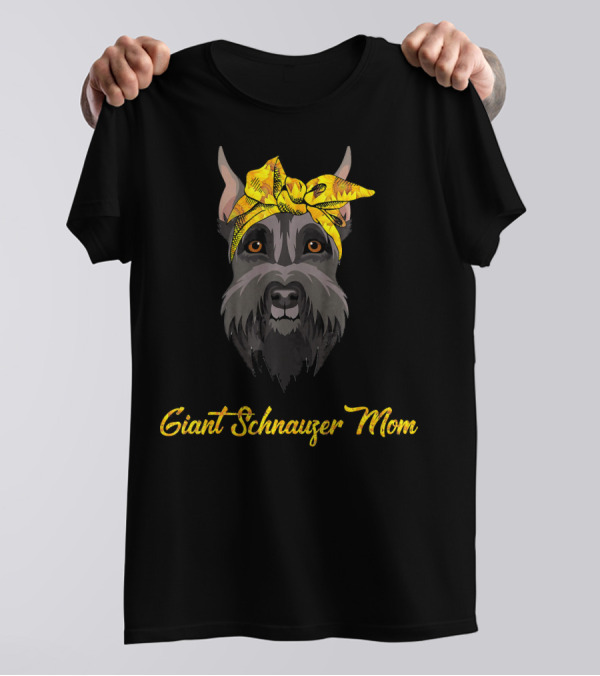 Sunflower Bandana Giant Schnauzer Mom T-Shirt
