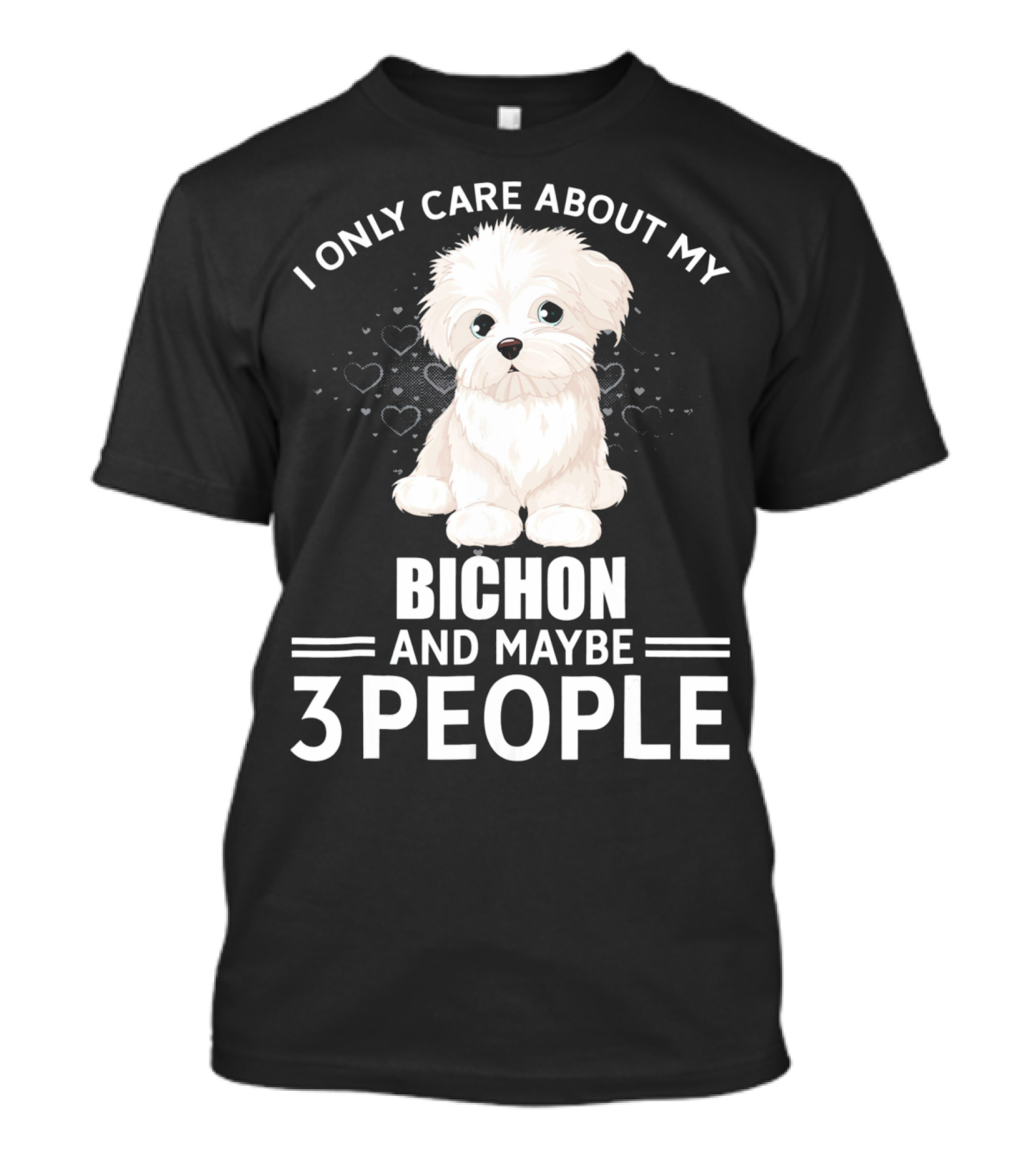 I Only Care About My Bichon And Maybe 3 People T-Shirt