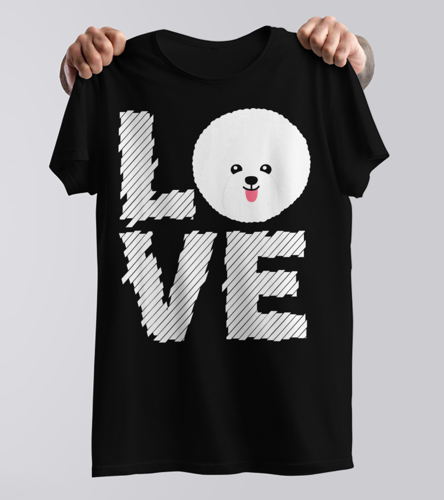 LOVE Bichons Frise Dogs Lovers T-Shirt