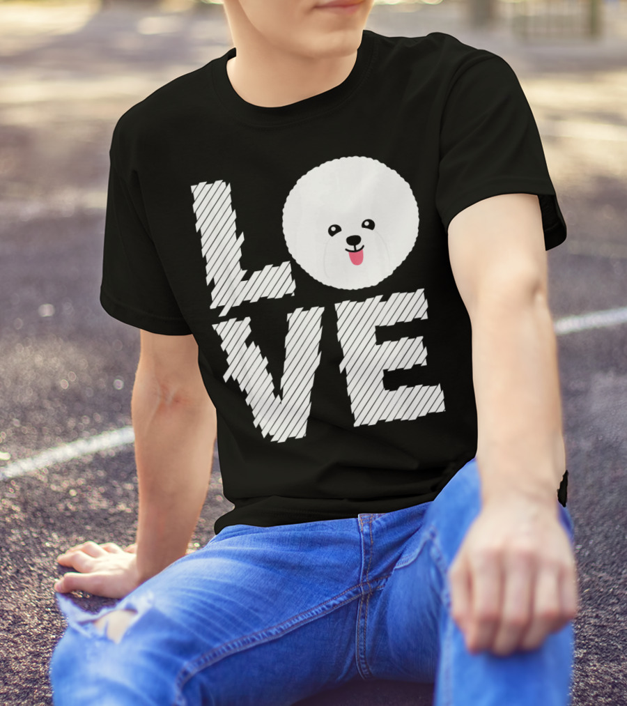 LOVE Bichons Frise Dogs Lovers T-Shirt