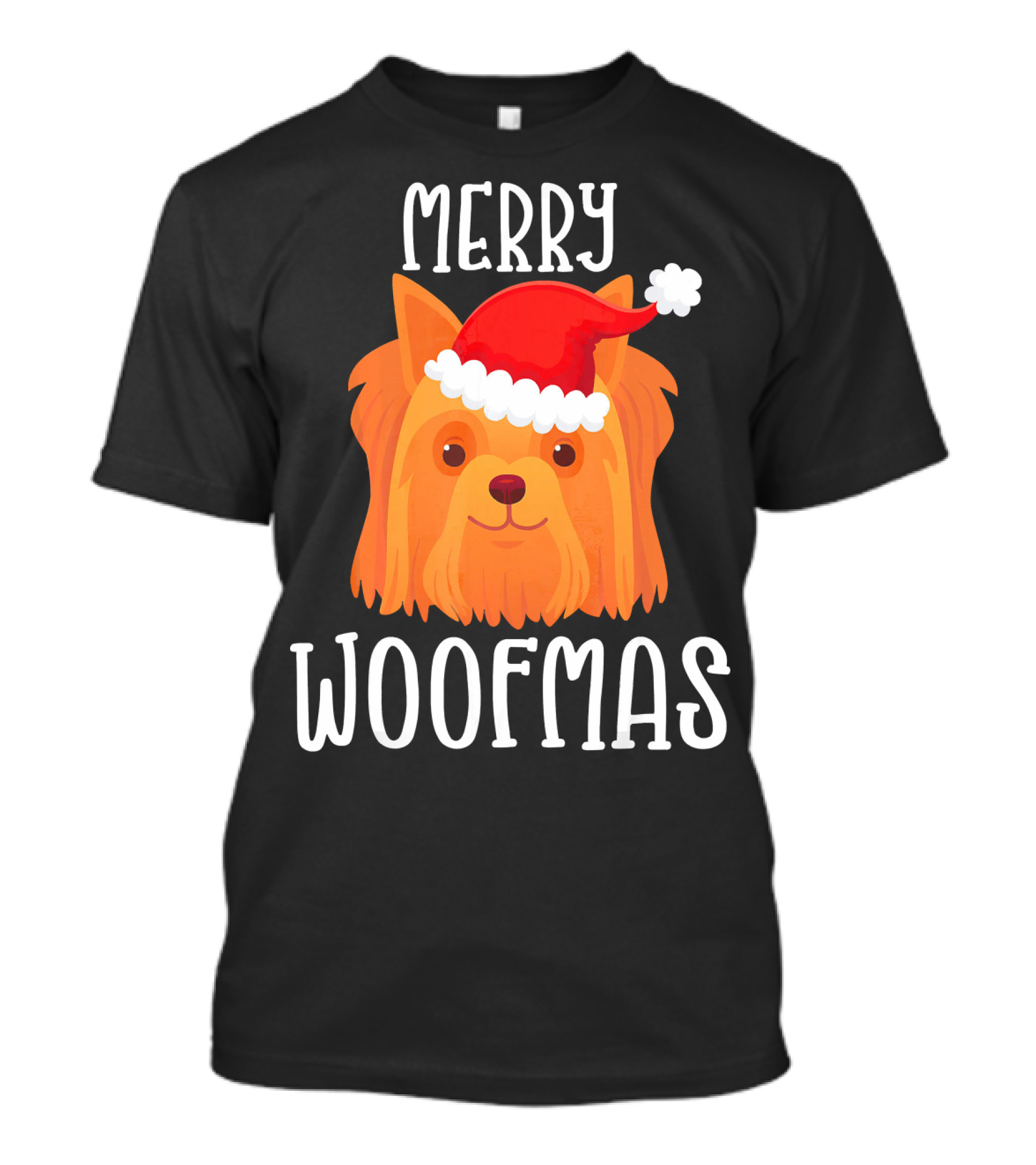 Merry Woofmas Funny Yorkie T-Shirt