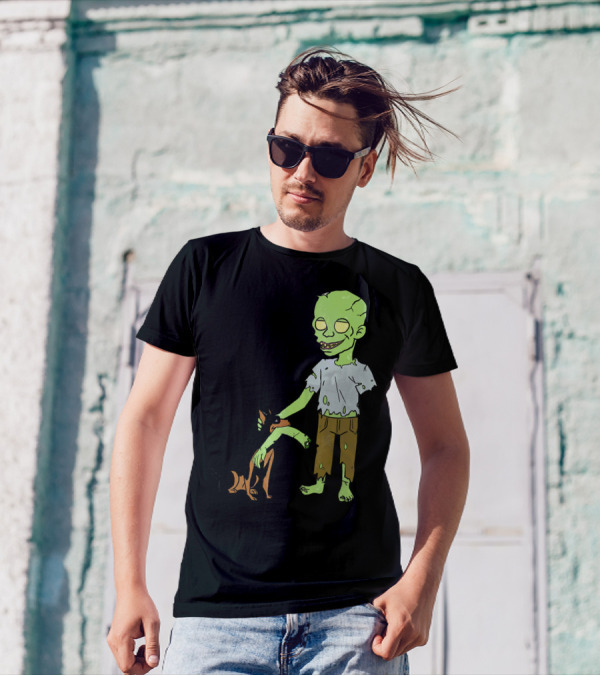 Miniature Pinscher And Friendly Zombie Duo T-Shirt