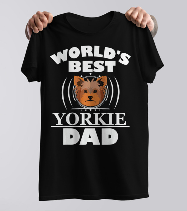 World's Best Yorkie Dad Yorkshire Terrier T-Shirt