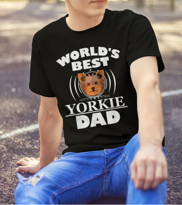 World's Best Yorkie Dad Yorkshire Terrier T-Shirt