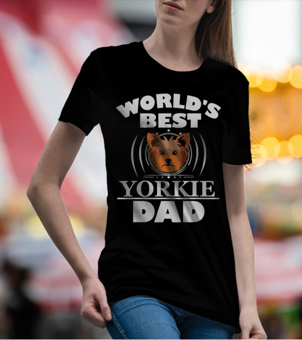 World's Best Yorkie Dad Yorkshire Terrier T-Shirt