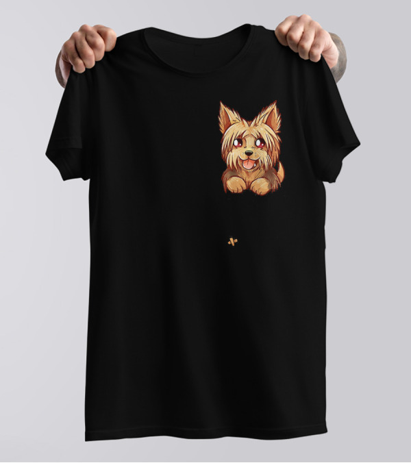 Pocket Adorable Yorkshire Terrier Pup T-Shirt