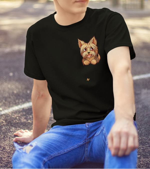 Pocket Adorable Yorkshire Terrier Pup T-Shirt