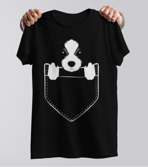 Pocket Border Collie Puppy Cute Dog Love T-Shirt