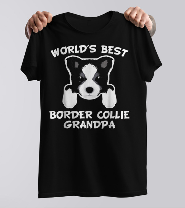 World's Best Border Collie Grandpa T-Shirt