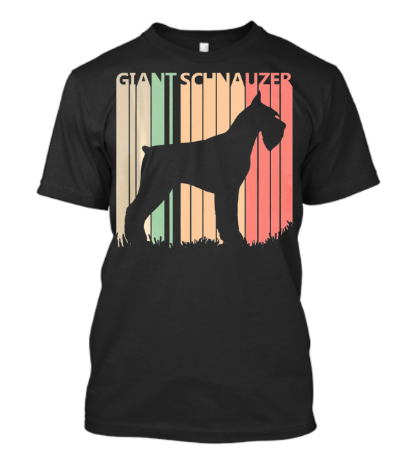 Giant Schnauzer Silhouette Retro Valentines Day T-Shirt