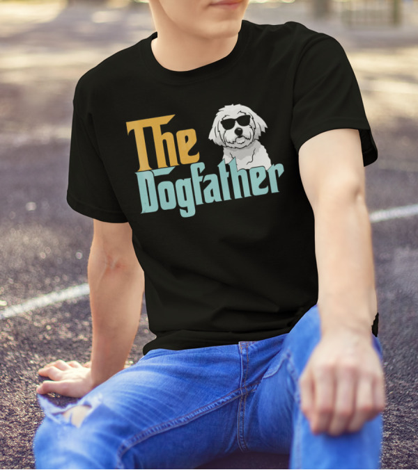 The Dogfather Bichon Frises In Sunglasses T-Shirt