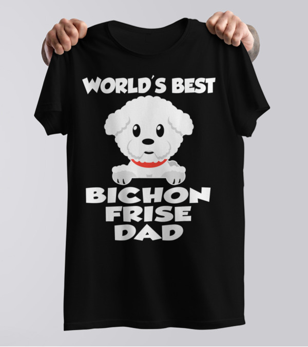 World's Best Bichon Frise Dad Cute Funny Mens T-Shirt