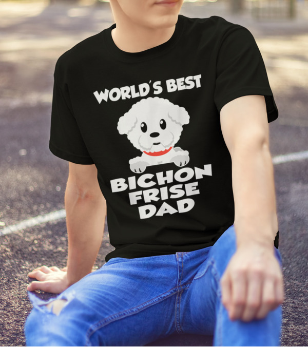 World's Best Bichon Frise Dad Cute Funny Mens T-Shirt
