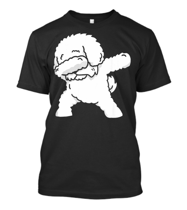 Funny Dabbing Bichon Frise Birthday Party Dog Dance T-Shirt