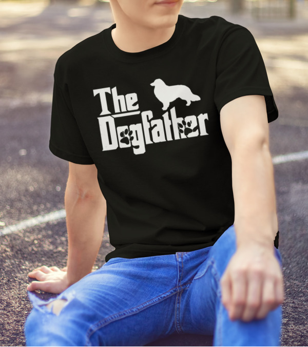 The Dogfather Border Collie Paw Prints T-Shirt