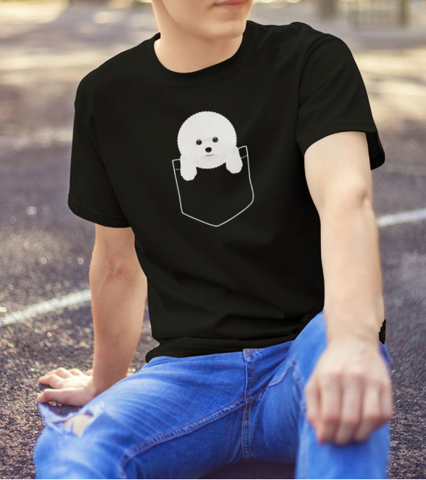 Pocket Bichon Frise Puppy Cute Dog Love T-Shirt