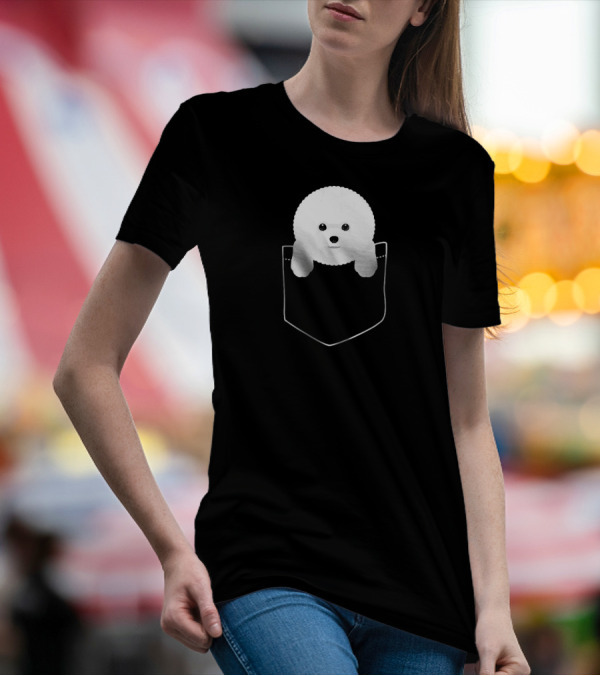 Pocket Bichon Frise Puppy Cute Dog Love T-Shirt