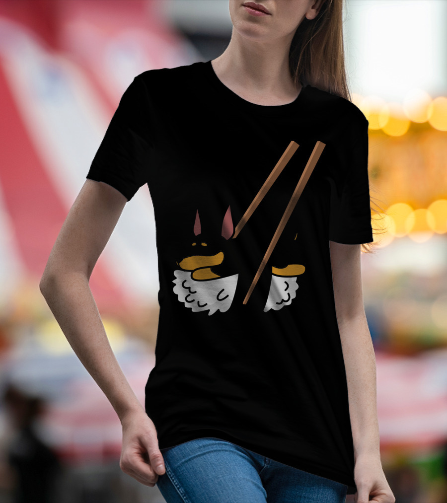 Miniature Pinscher Sushi Dog Humor T-Shirt