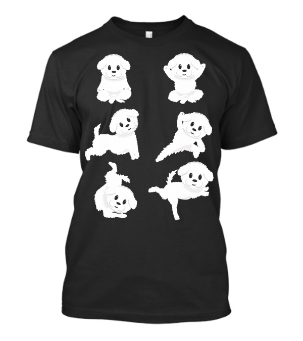 Funny Bichon Frise Dog Yoga Poses T-Shirt