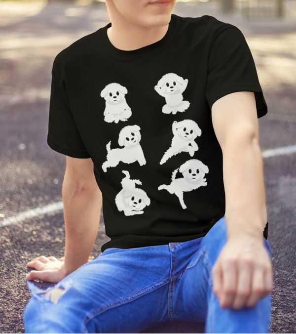 Funny Bichon Frise Dog Yoga Poses T-Shirt