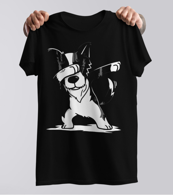 Funny Border Collie Dog Dabbing T-Shirt