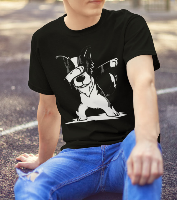 Funny Border Collie Dog Dabbing T-Shirt