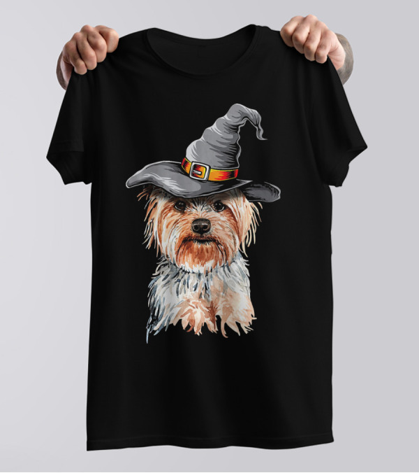 Yorkshire Terrier Witch Halloween Costume Ideas T-Shirt