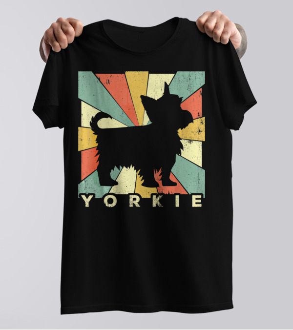 Yorkshire Terrier Yorkie Retro 70s T-Shirt