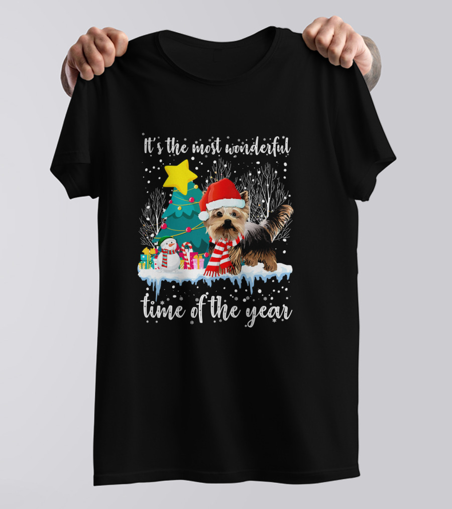 It's The Most Wonderful Time Of The Year Yorkshire Terrier Christmas T-Shirt