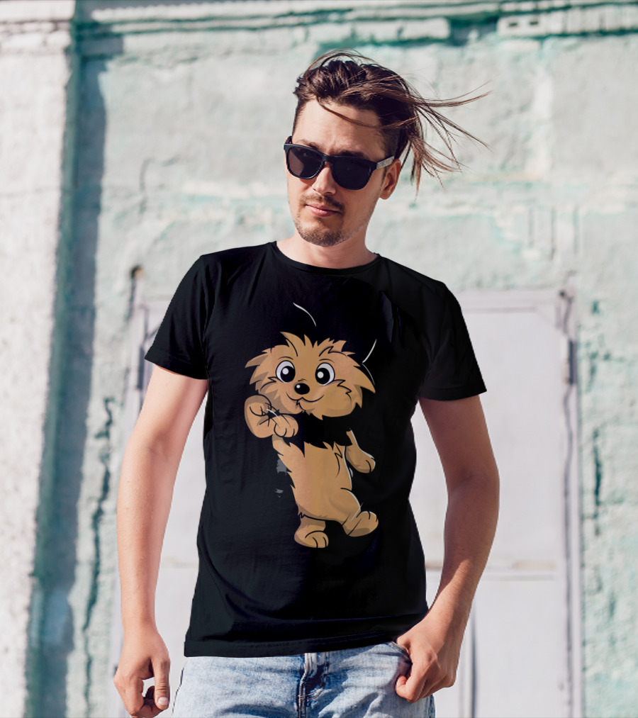 Yorkshire Terrier Cartoon Dog Dance Mode T-Shirt