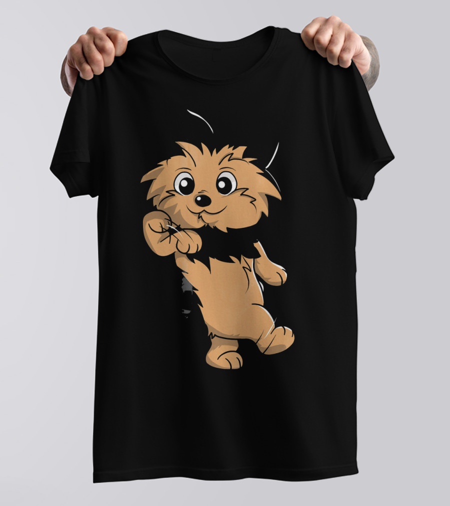 Yorkshire Terrier Cartoon Dog Dance Mode T-Shirt
