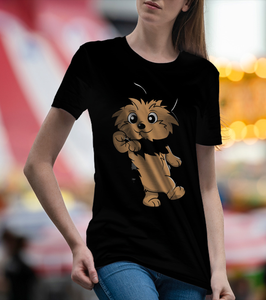Yorkshire Terrier Cartoon Dog Dance Mode T-Shirt