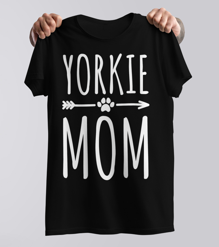 YORKIE MOM PAW PRINT ARROW T-Shirt