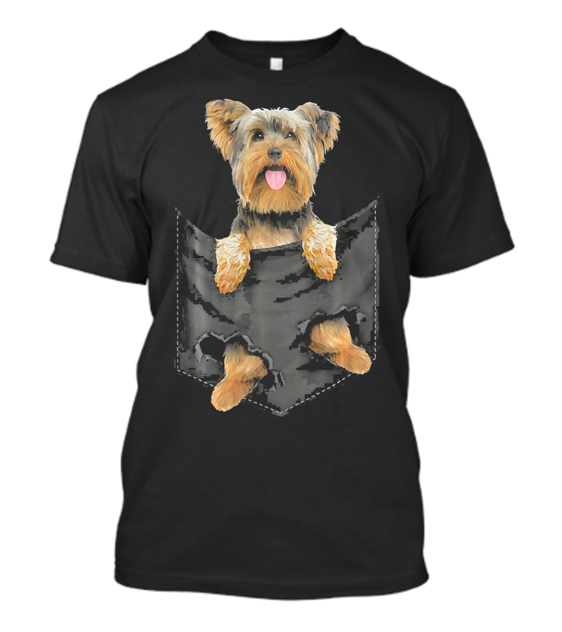 Yorkshire Terrier Dog In Pocket Yorkshire Terrier Mid Yorkshi T-Shirt