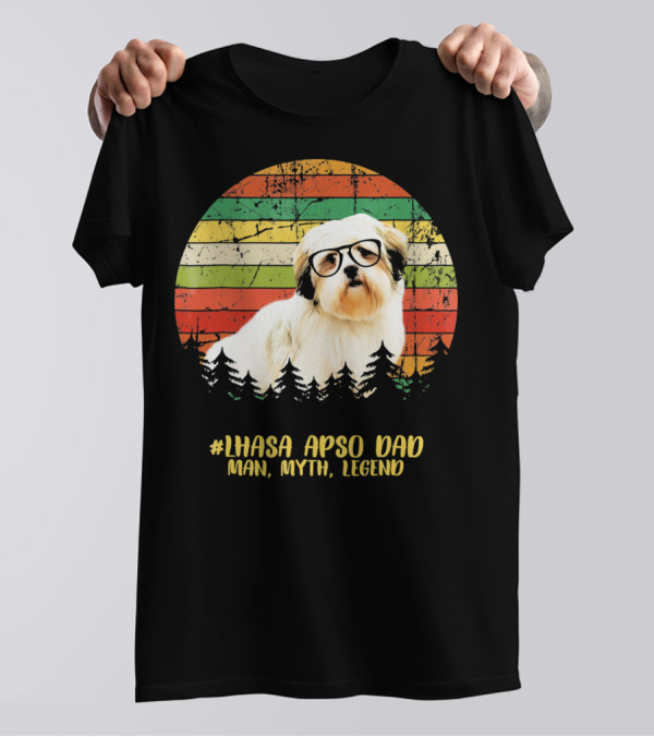 LHASA APSO DAD Man Myth Legend T-Shirt