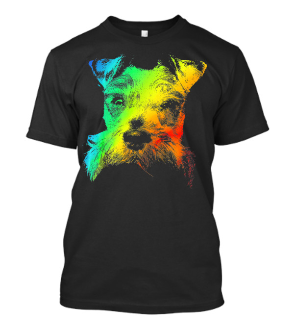 SCHNAUZER Vivid Multicolor Rainbow T-Shirt