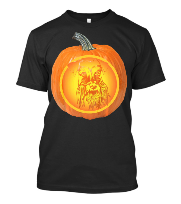 Jack O Lantern Schnauzer Dog Pumpkin T-Shirt
