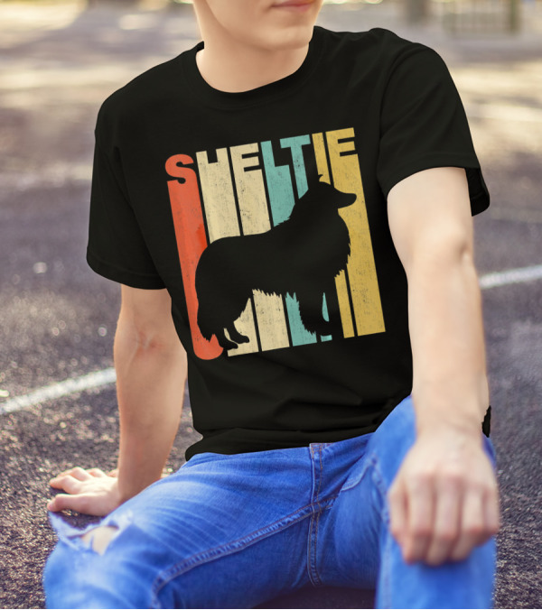 Shetland Sheepdog Vintage Retro T-Shirt