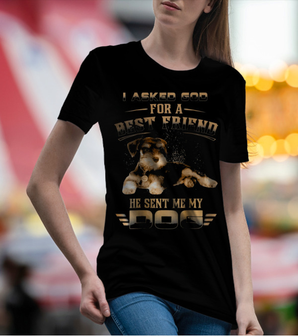 I Asked God For A Best Friend He Sent Me My Dog T-Shirt