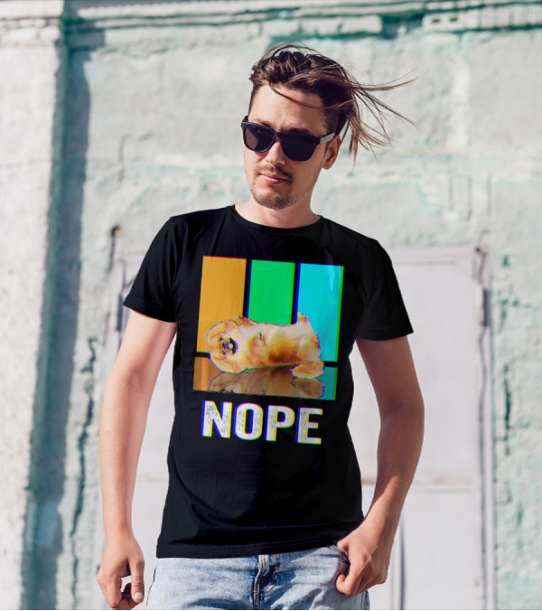 Nope Pekingese Not Today Dog Retro Color Blocks T-Shirt